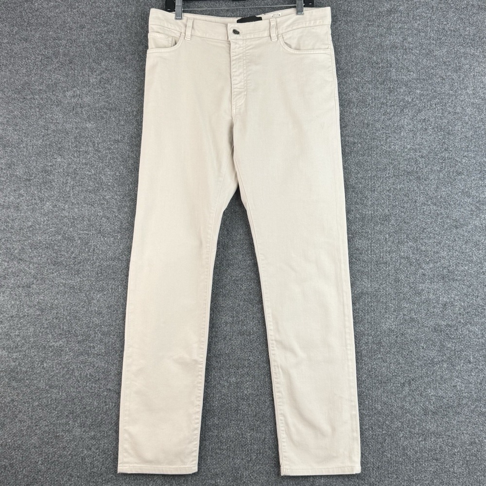 Men's Slim Fit Beige Jeans